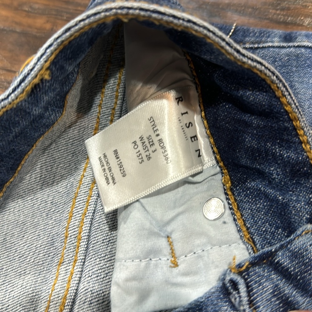 Risen Shimmer Straight Leg Ankle Cropped Jeans - Picture 6 of 6